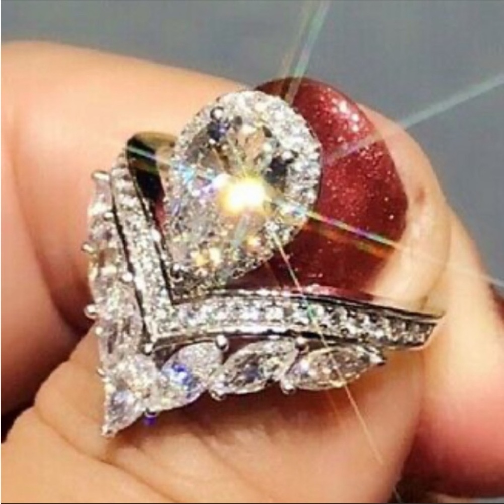 NEW Unique 925 Sterling silver Diamond 💎 Ring - Picture 10 of 10